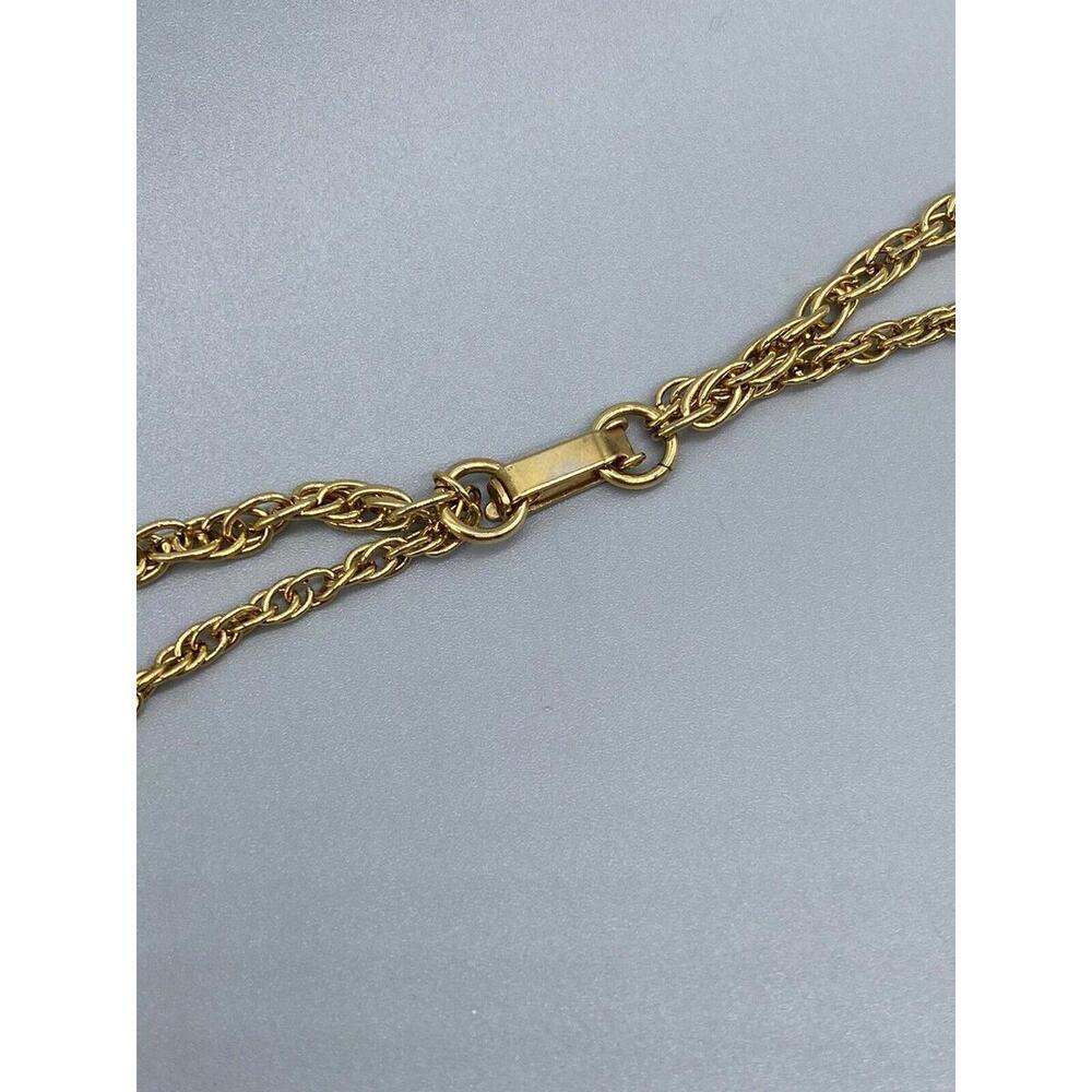 Renaissance Revival Couple Bolo Tie Gold Tone Pearl Double Strand Necklace Rare - Picture 11 of 16